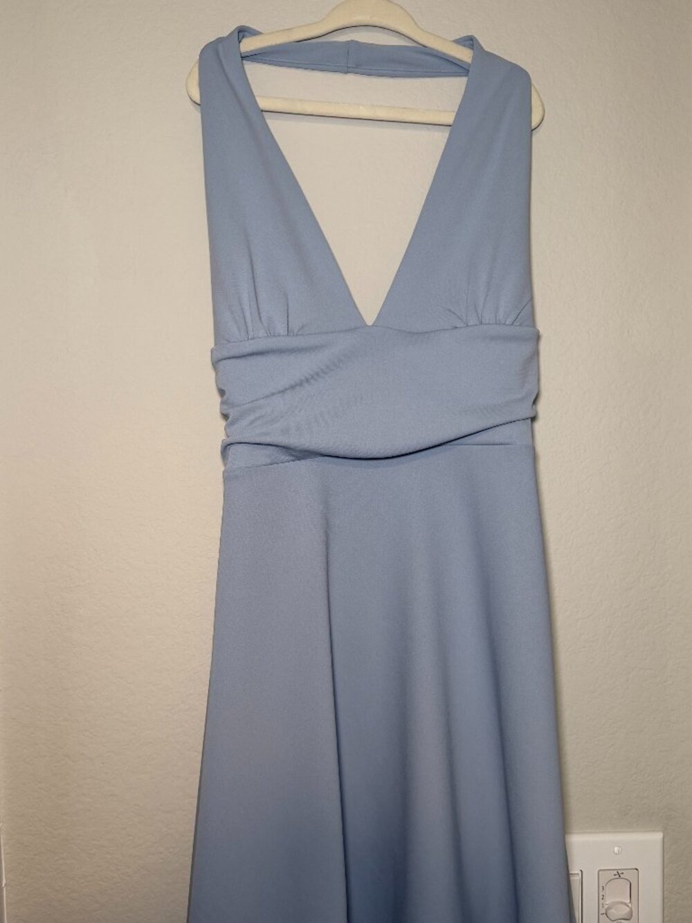 Zara Blue Halter Dress - Size Small